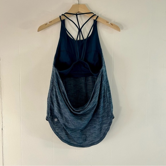 Lululemon‎ Raise The Barre Tank in Heathered Nocturnal Teal sz 8 - Picture 5 of 6